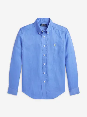 Boys Linen Shirt in Blue