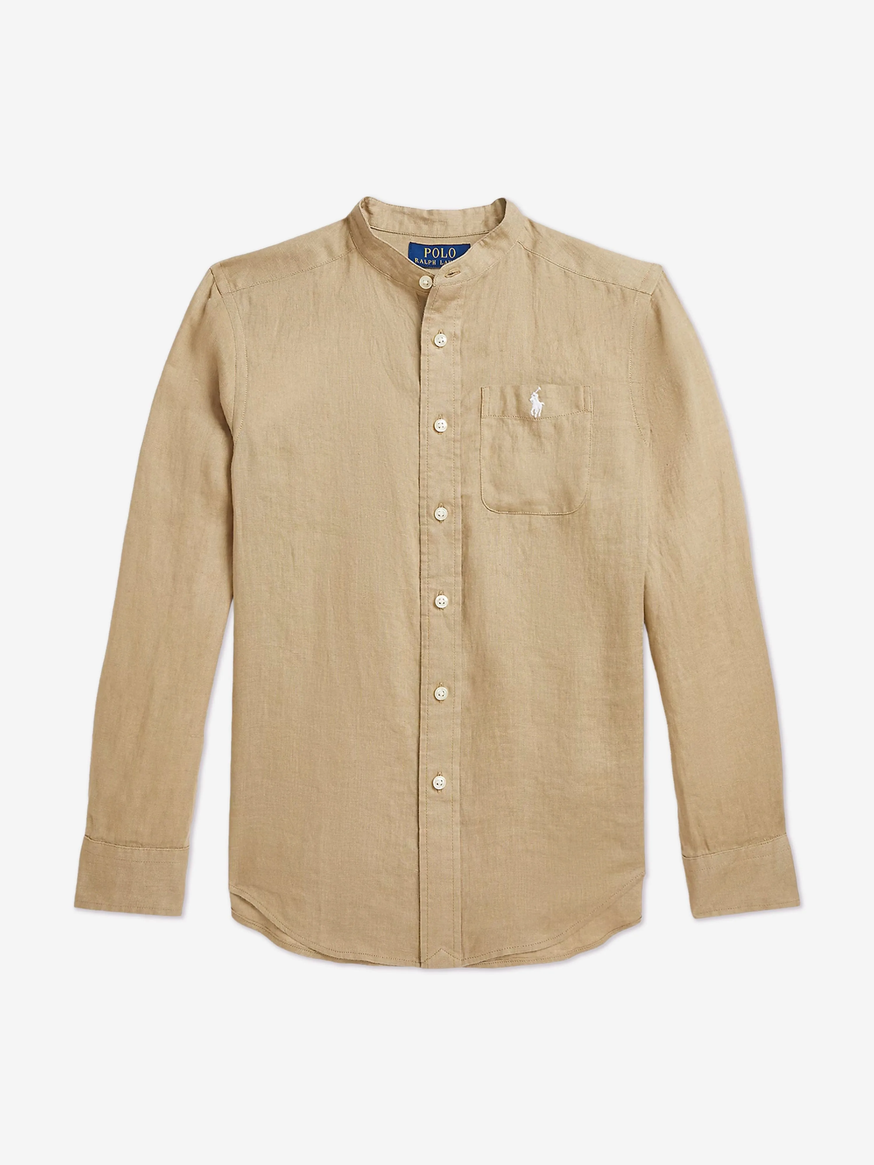 Boys Linen Shirt in Brown