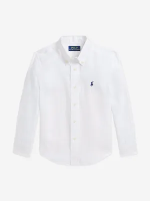 Boys Linen Shirt in White