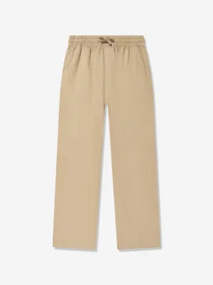 Boys Linen Trousers in Brown