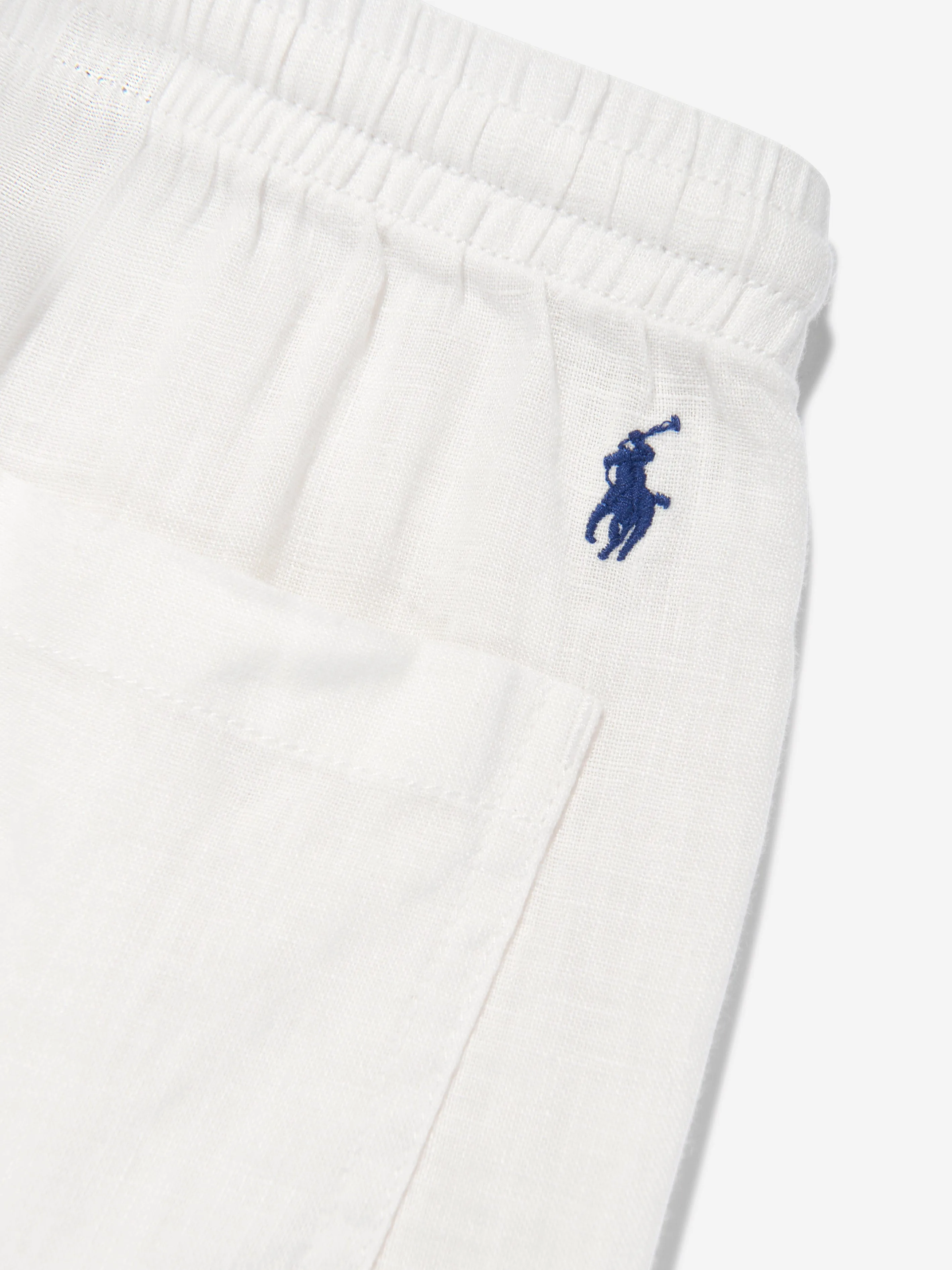 Boys Linen Trousers in White