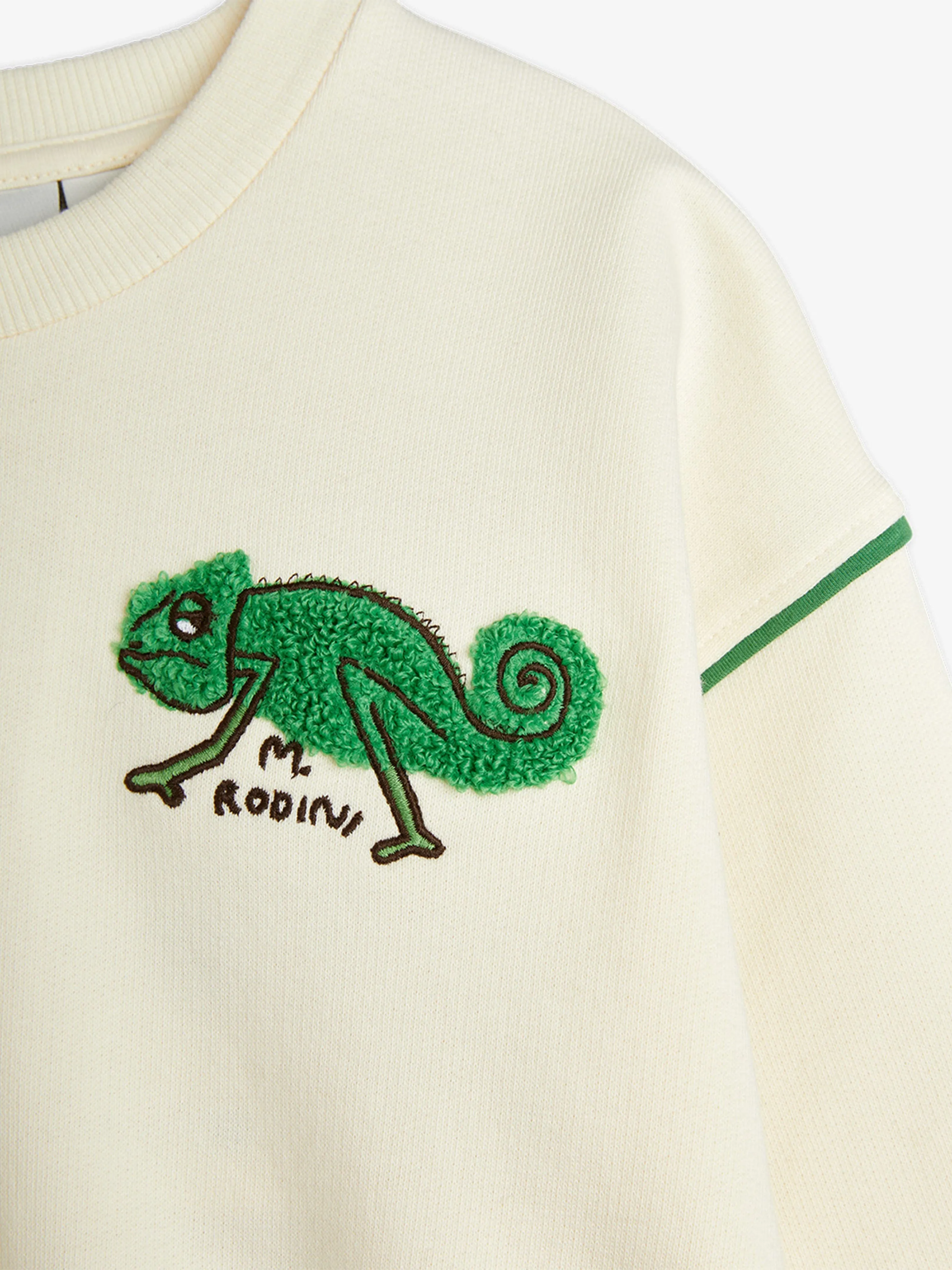 Boys Lizard Chenille Sweatshirt in Ivory