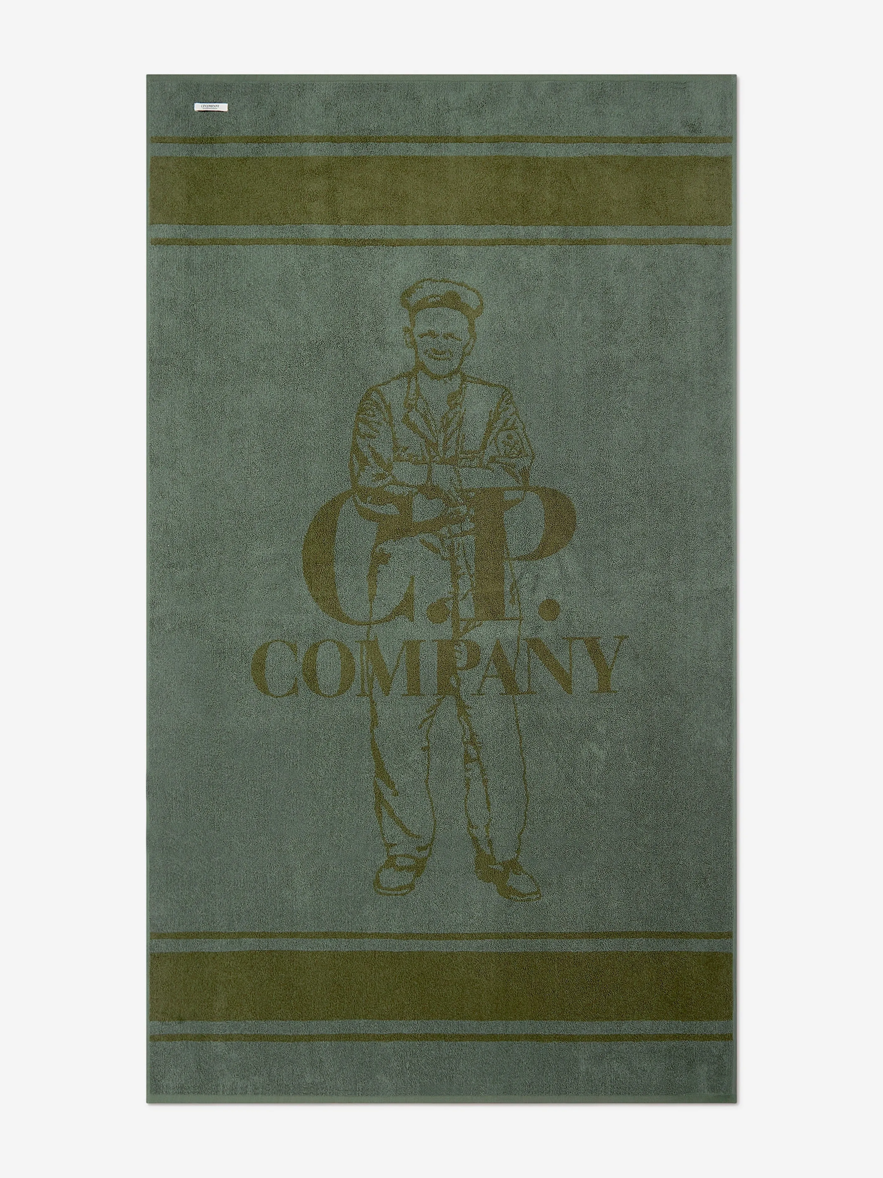 Boys Logo Beach Towel in Green (188 x 92cm)