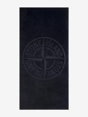 Boys Logo Beach Towel in Navy