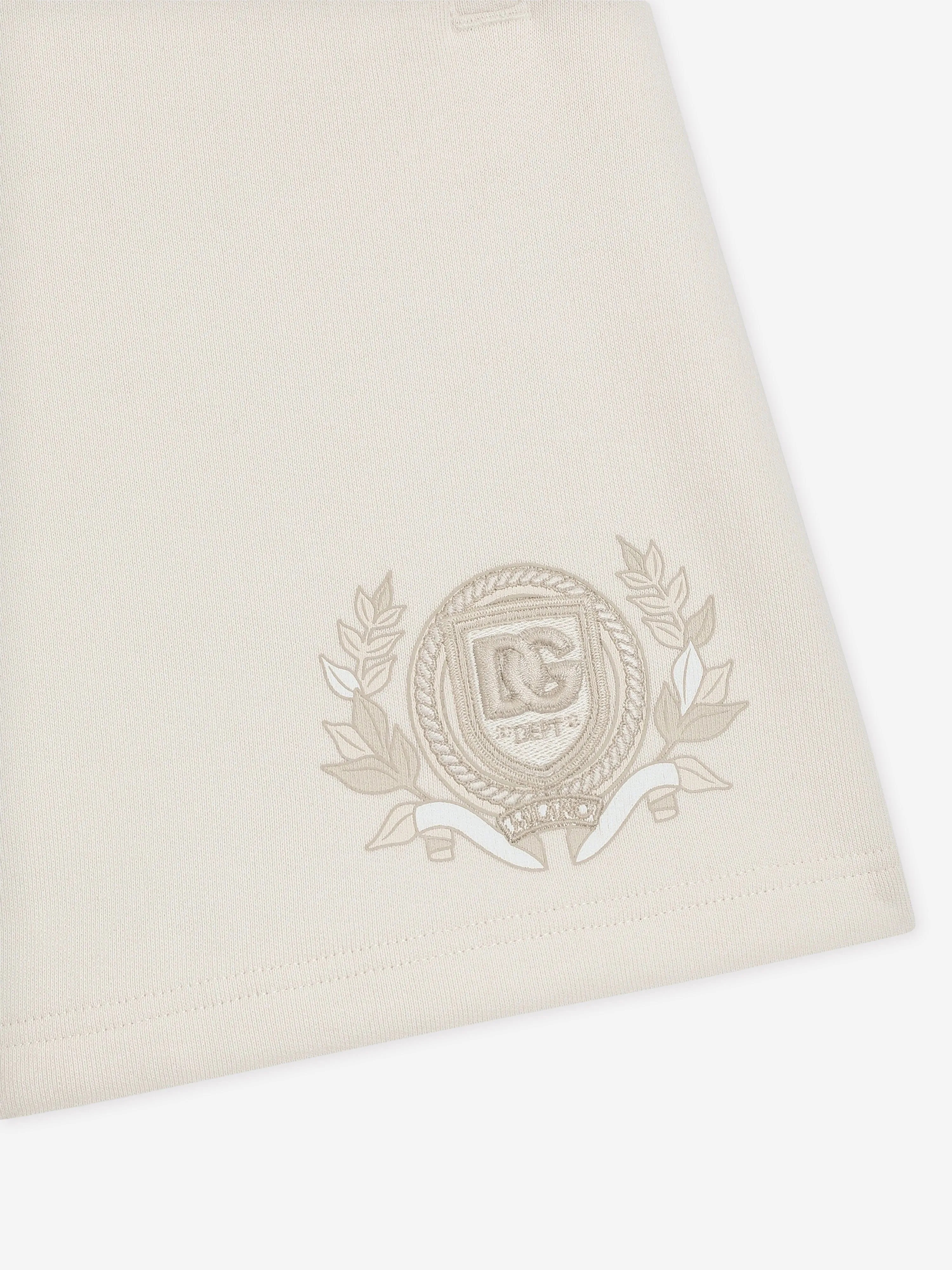 Boys Logo Bermuda Shorts in Ivory