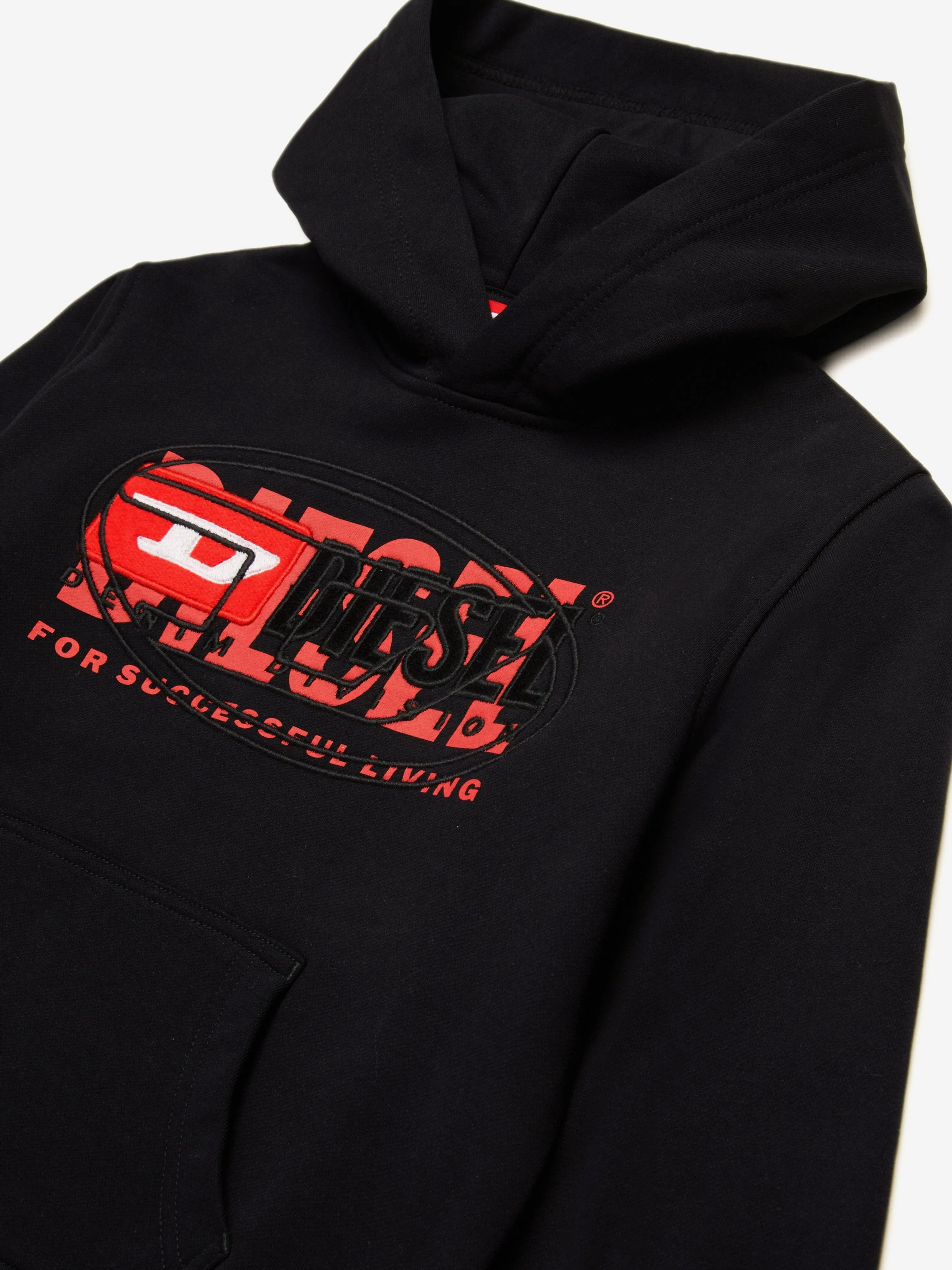 Boys Logo Hoodie in Black