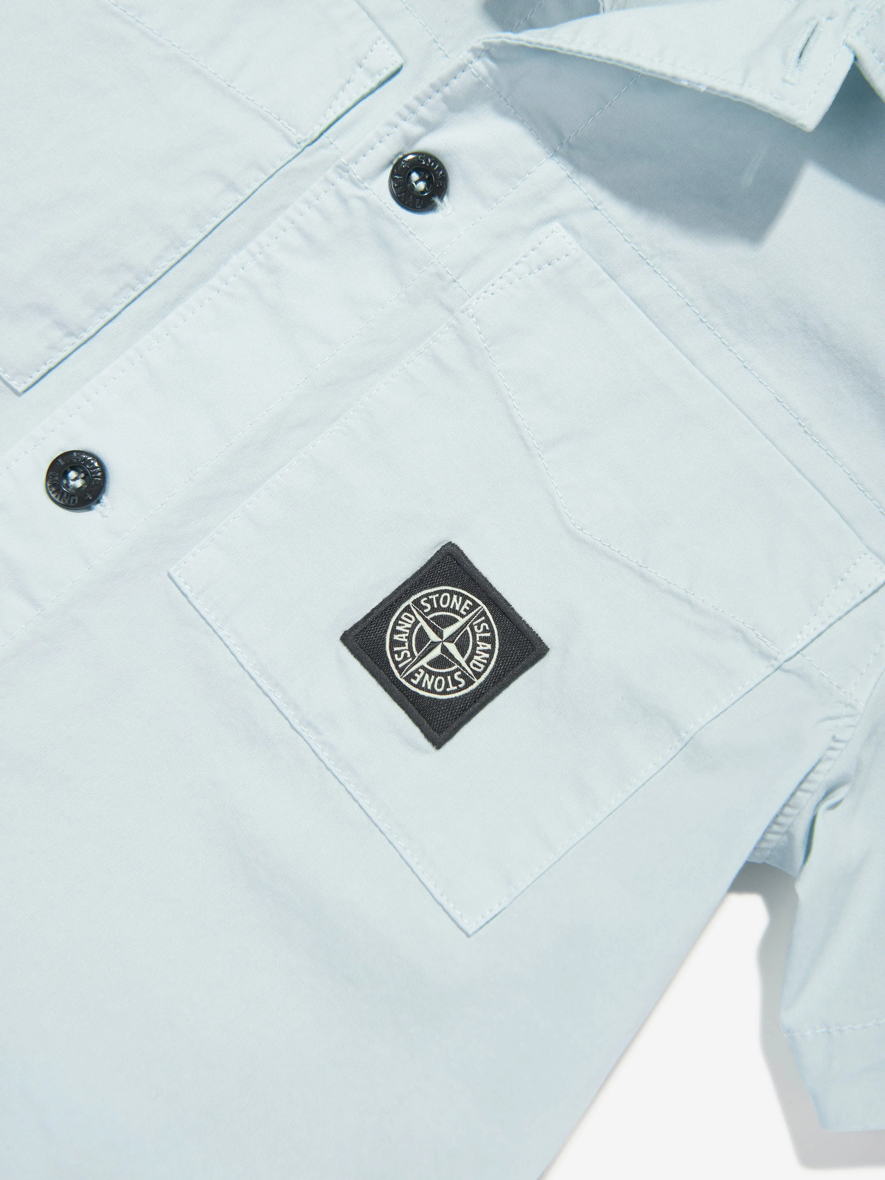 Boys Logo Pocket Shirt in Blue