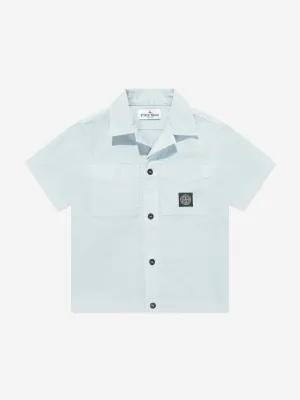 Boys Logo Pocket Shirt in Blue