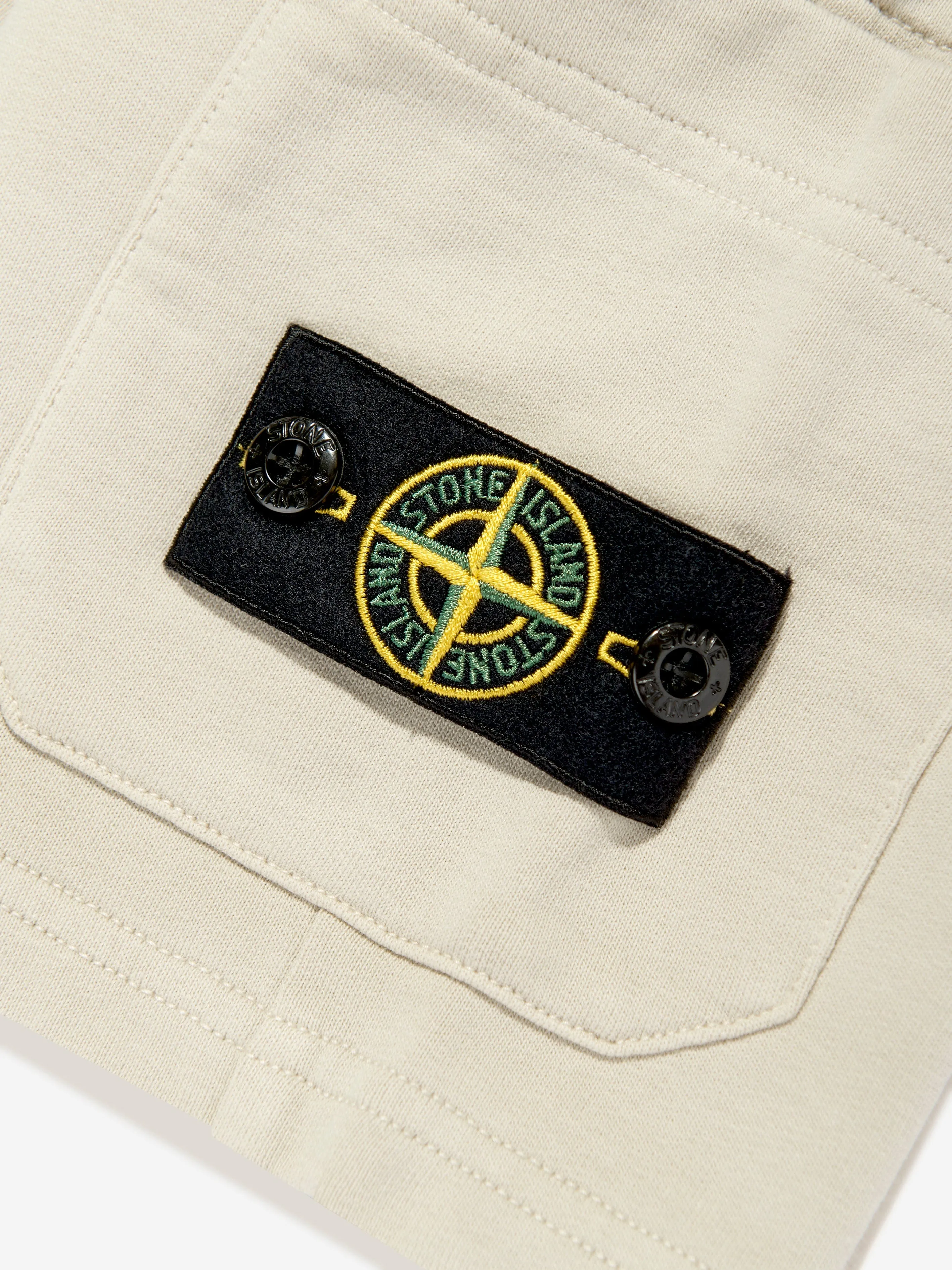 Boys Logo Pocket Shorts in Beige
