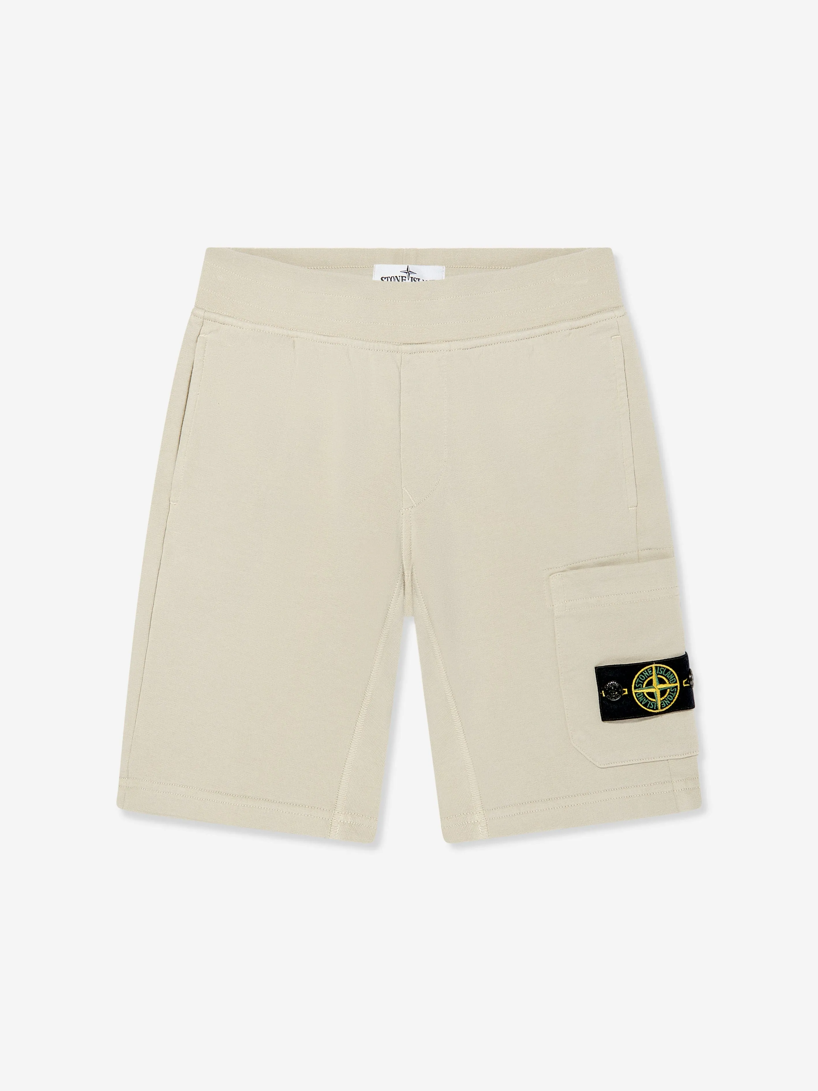 Boys Logo Pocket Shorts in Beige
