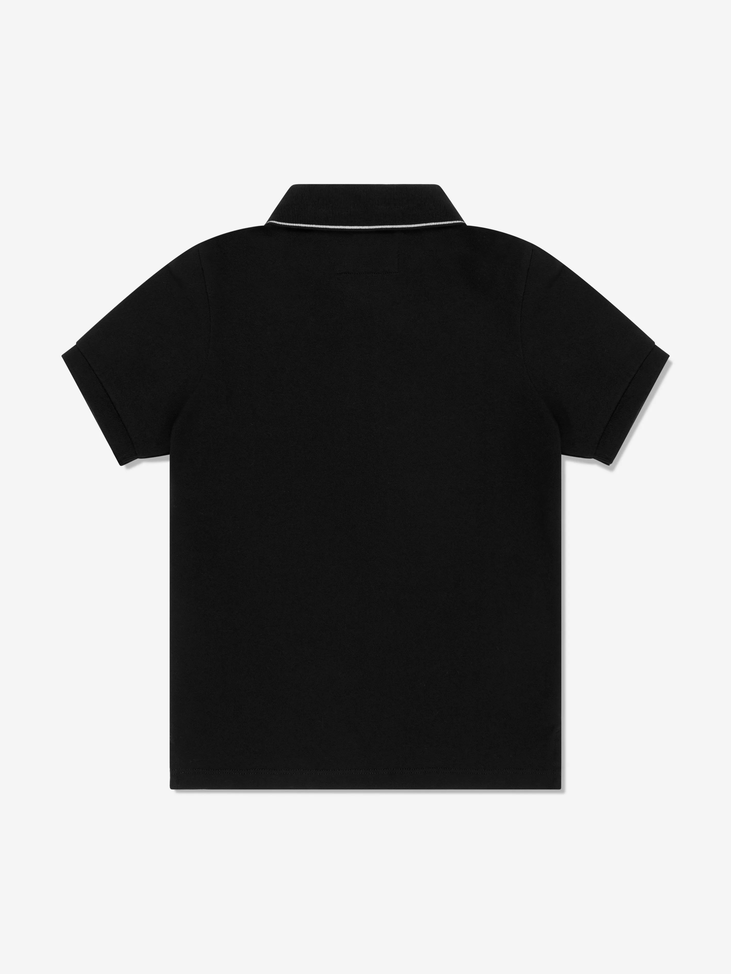 Boys Logo Polo Shirt in Black