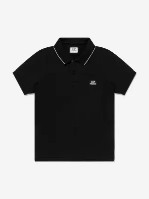 Boys Logo Polo Shirt in Black
