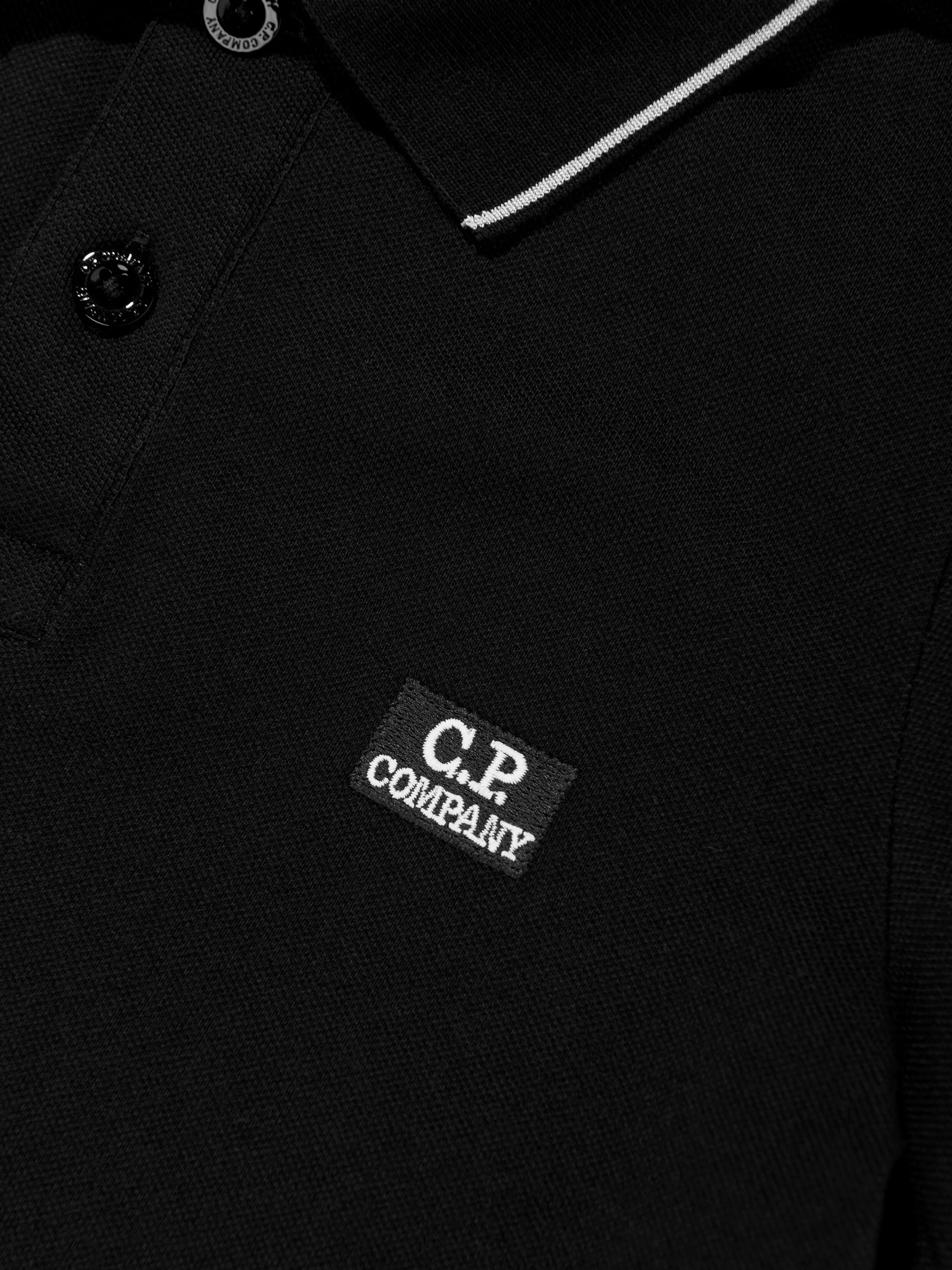 Boys Logo Polo Shirt in Black