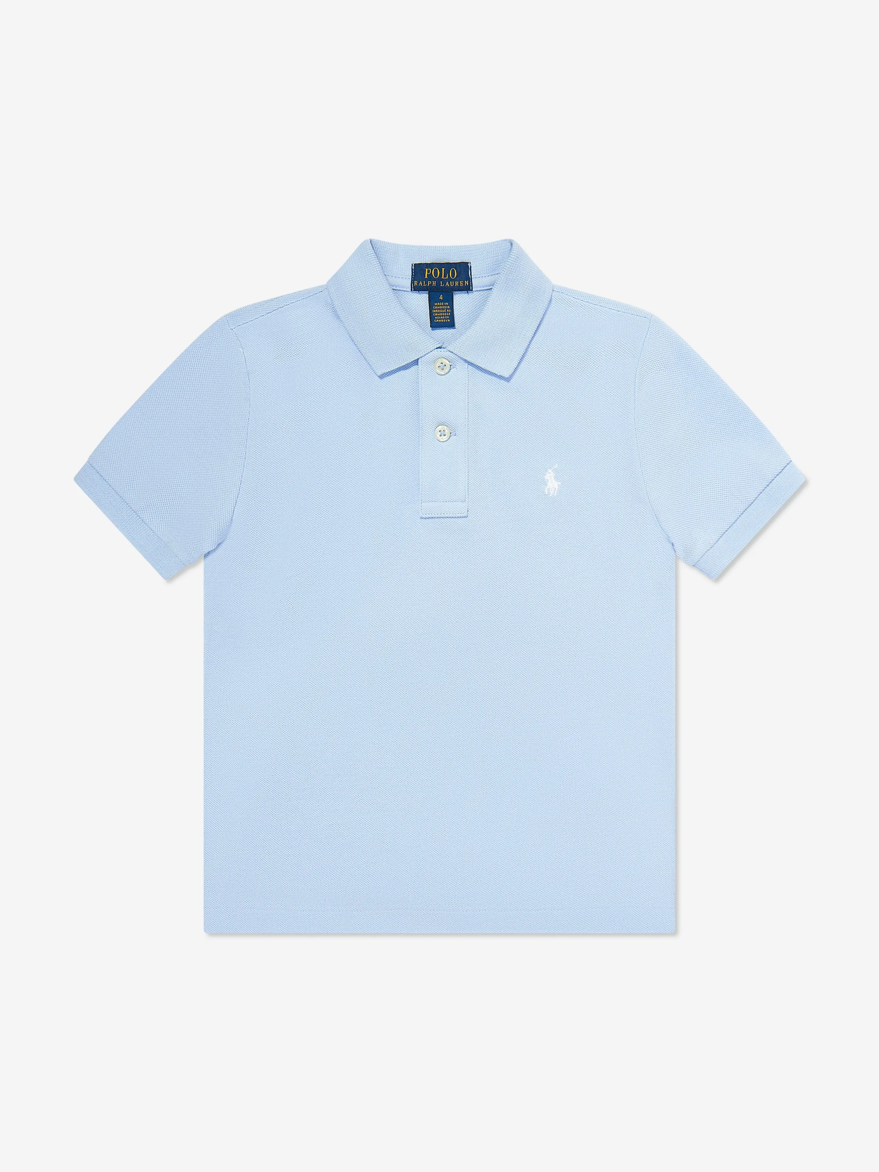 Boys Logo Polo Shirt in Blue