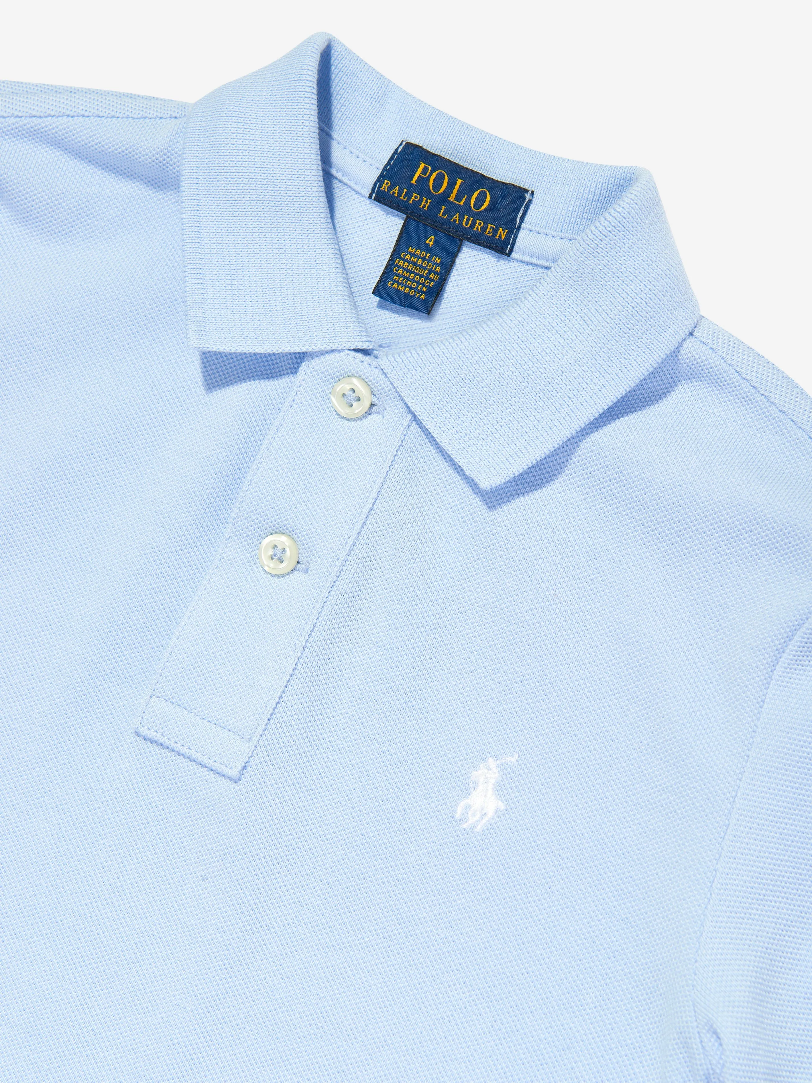 Boys Logo Polo Shirt in Blue