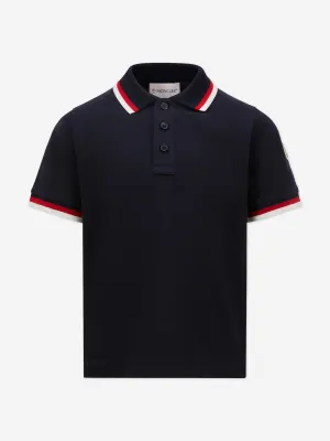 Boys Logo Polo Shirt in Navy