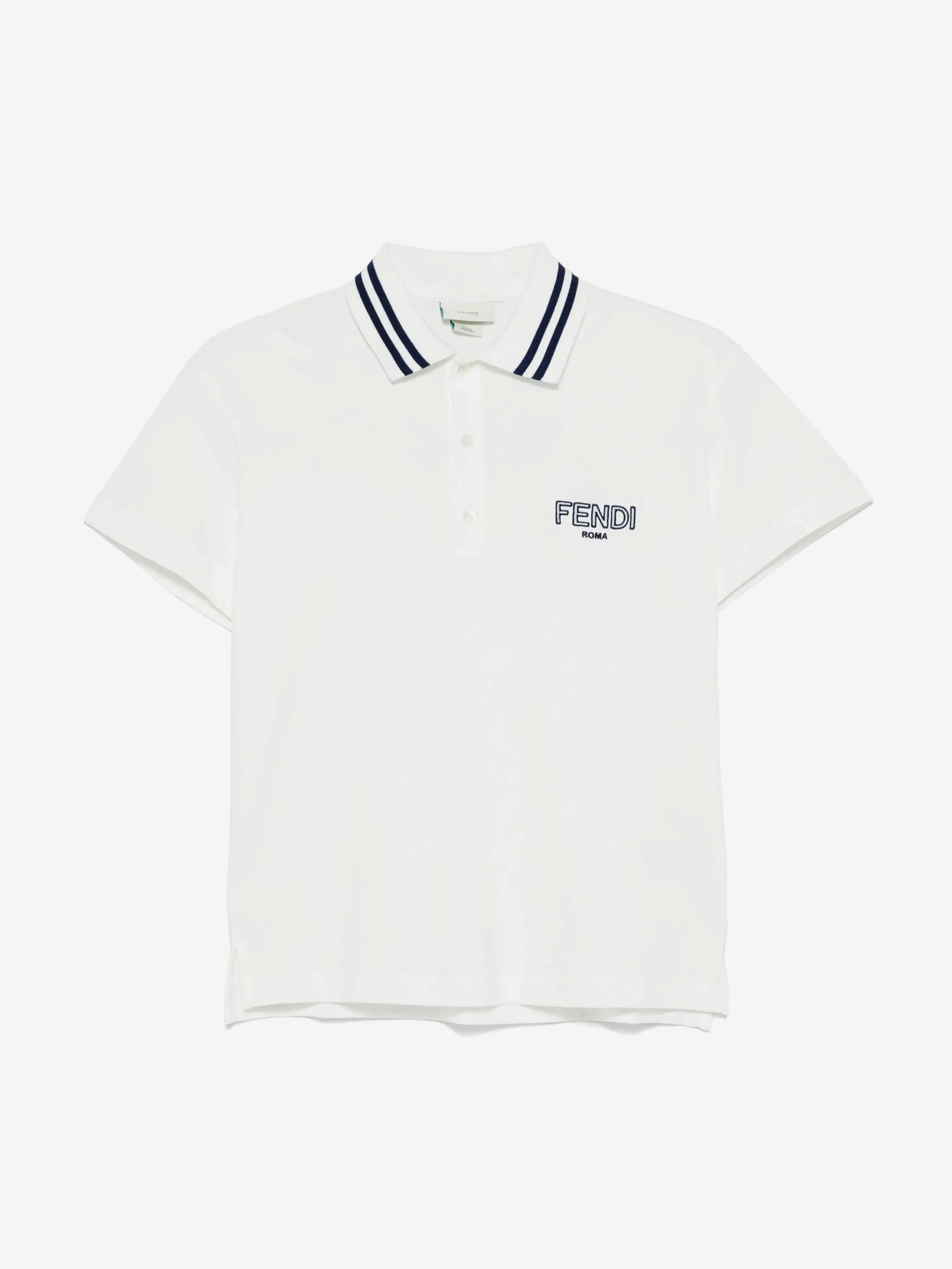 Boys Logo Polo Shirt in White