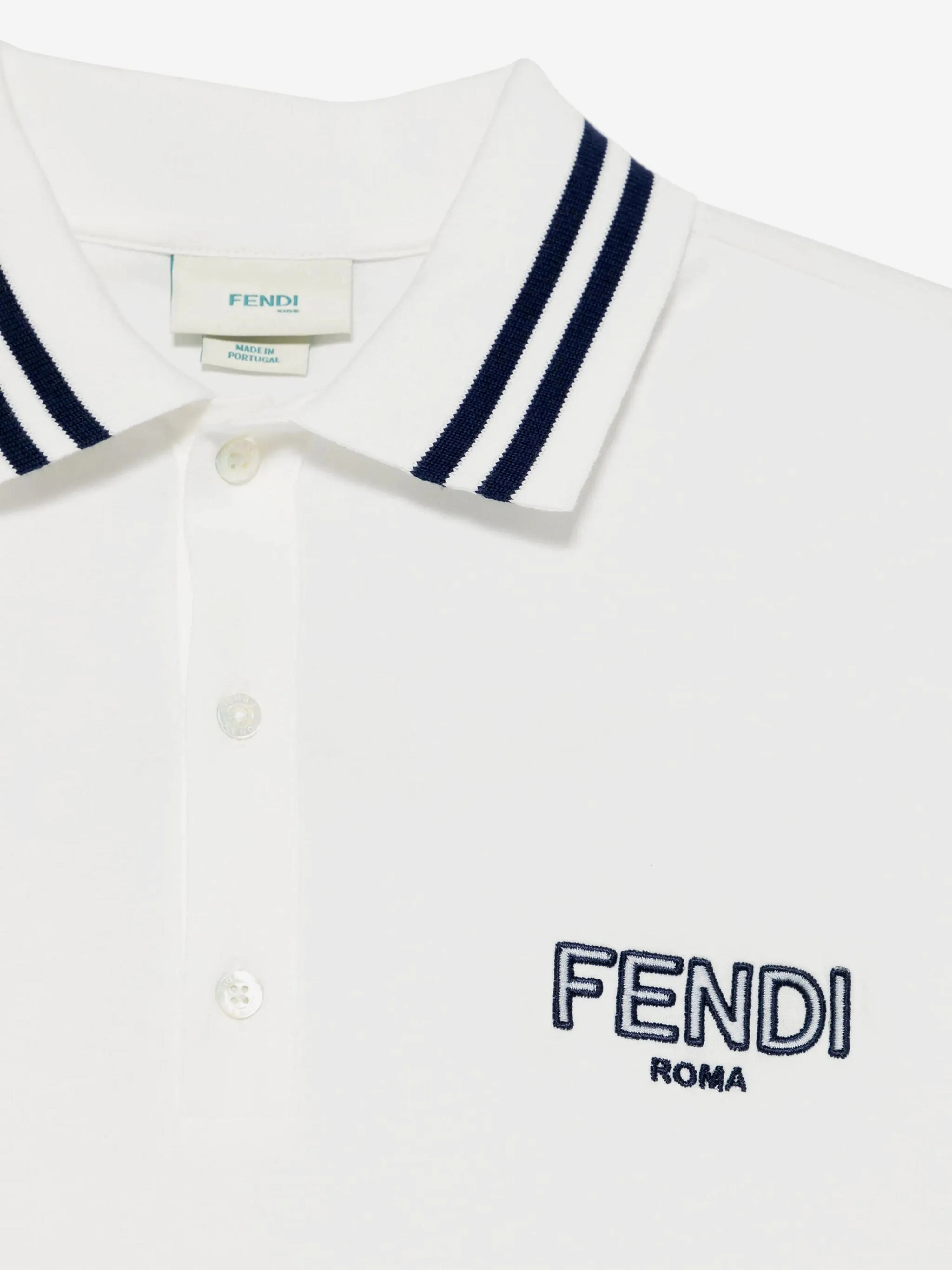 Boys Logo Polo Shirt in White