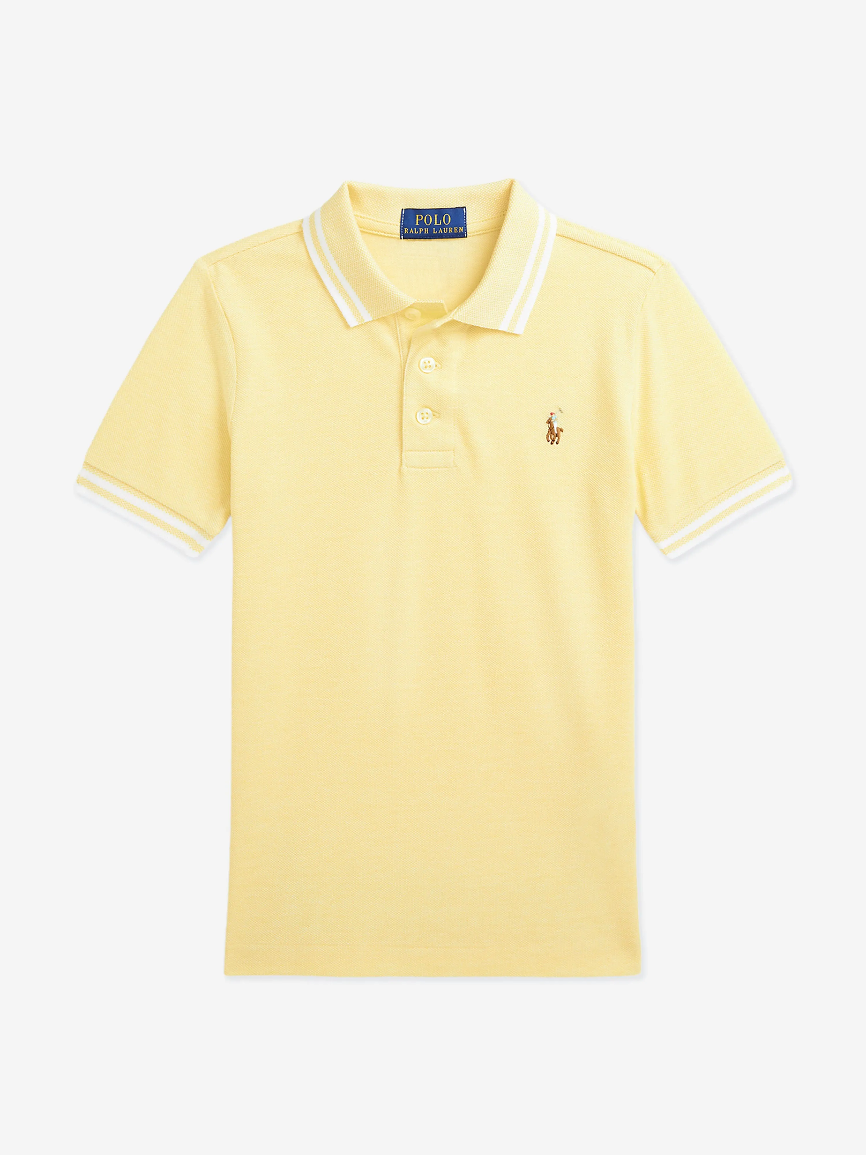 Boys Logo Polo Shirt in Yellow