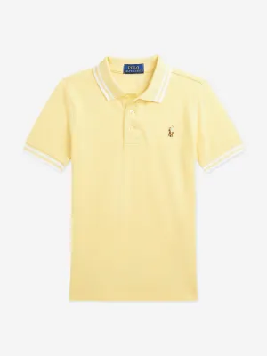 Boys Logo Polo Shirt in Yellow