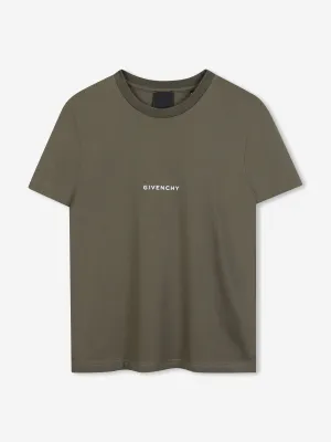 Boys Logo Print T-Shirt in Green