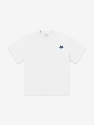 Boys Logo Print T-Shirt in Ivory