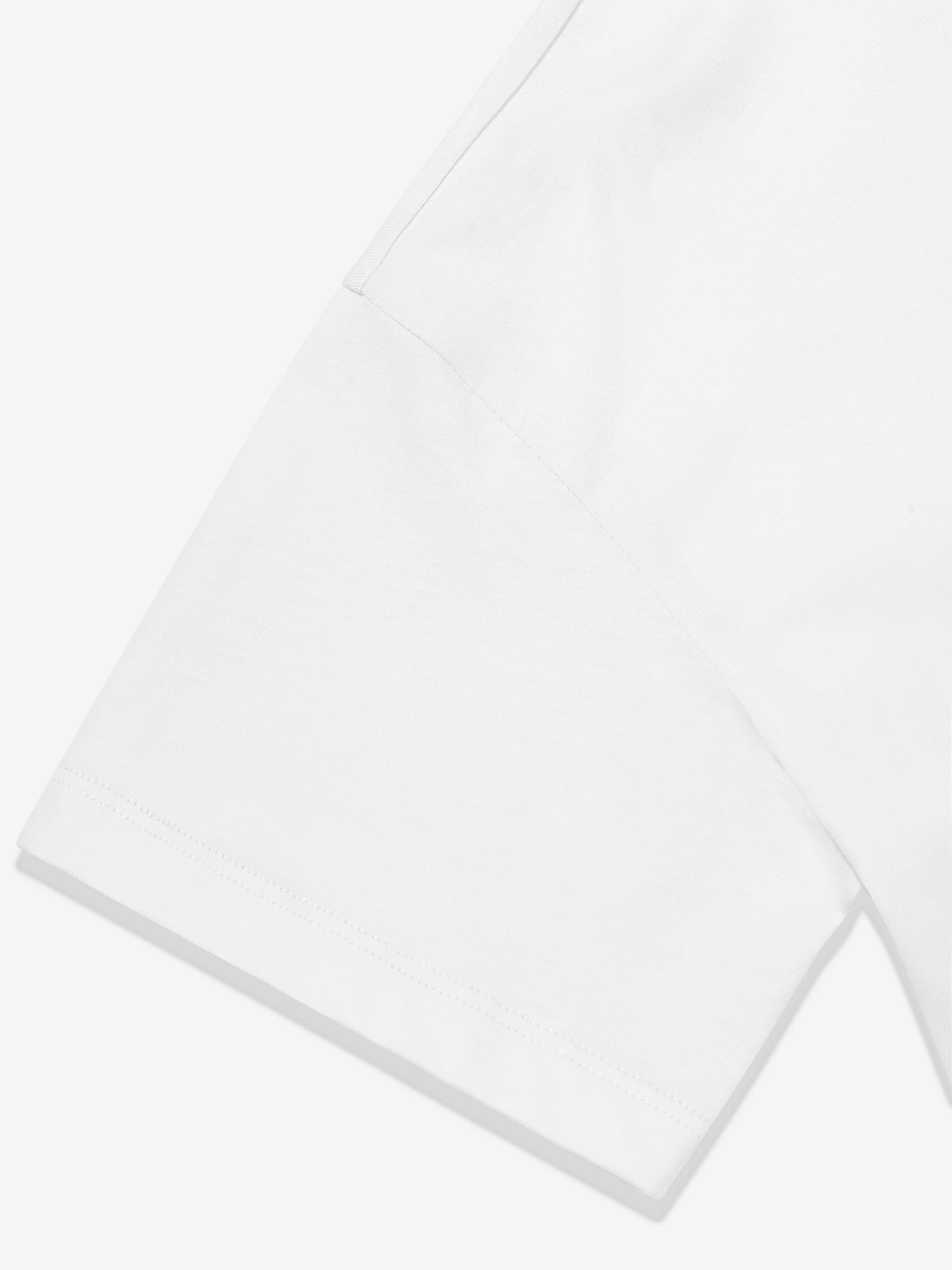 Boys Logo Print T-Shirt in Ivory