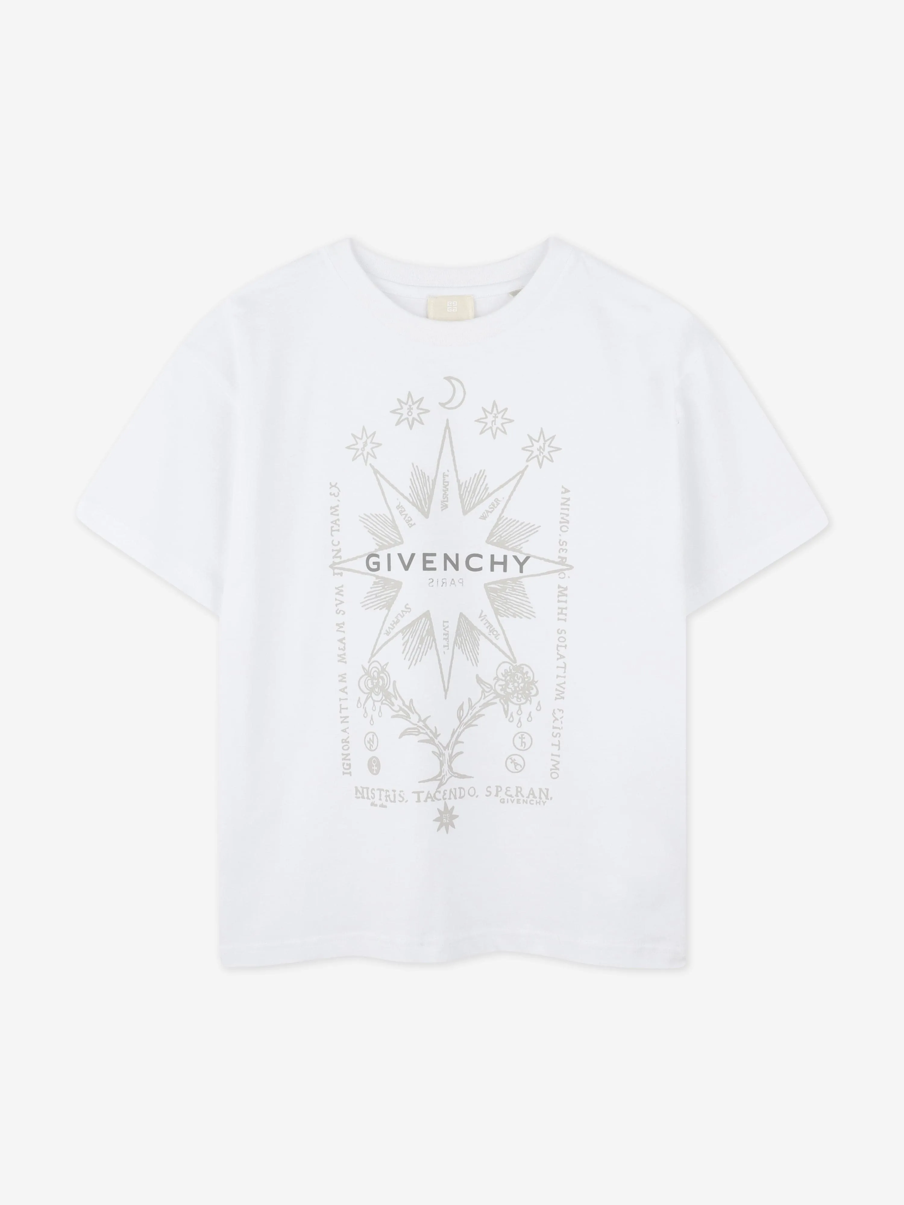 Boys Logo Print T-Shirt in White