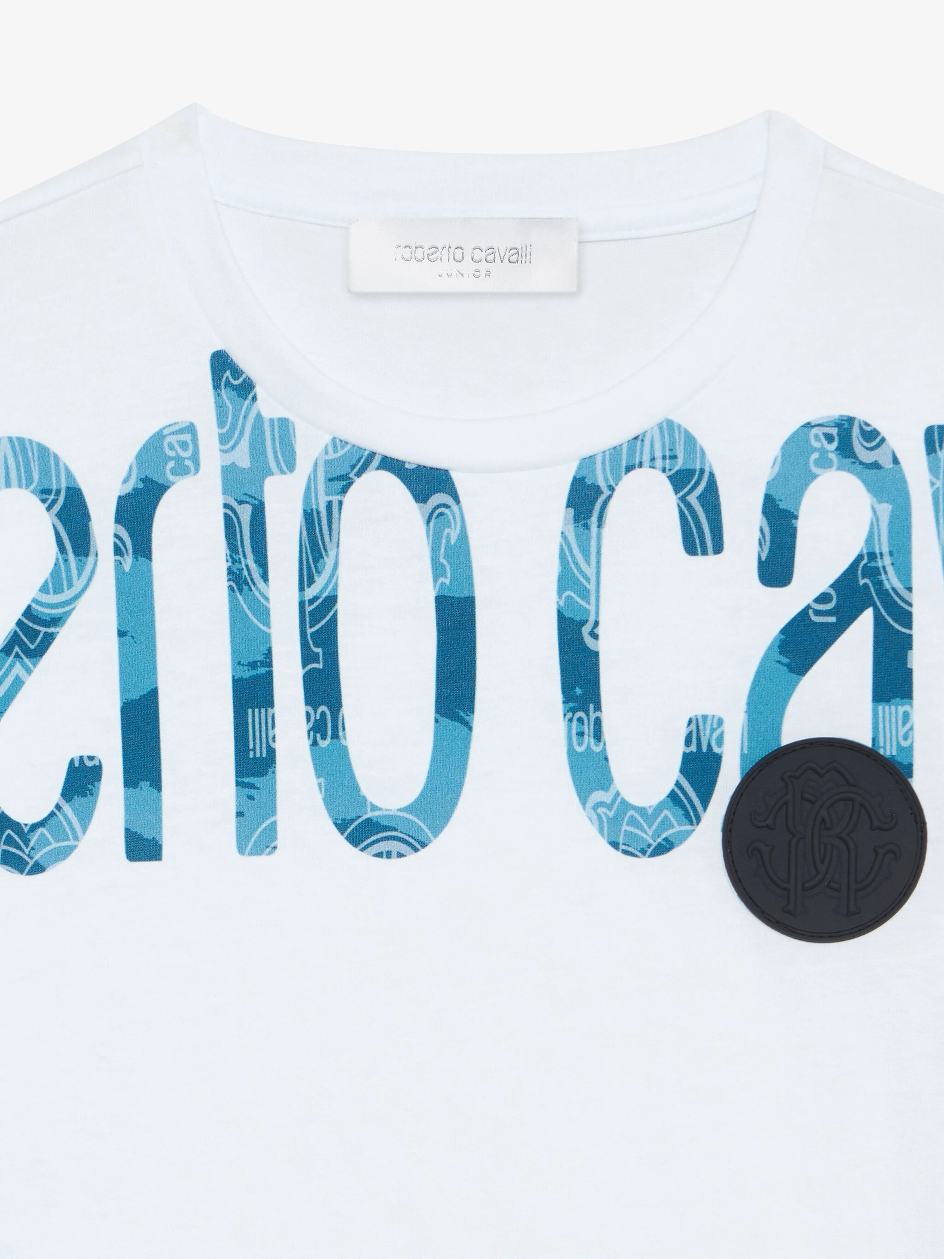 Boys Logo Print T-Shirt in White