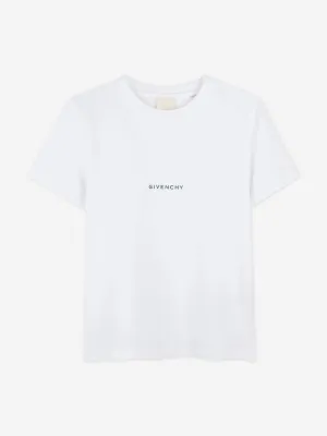 Boys Logo Print T-Shirt in White