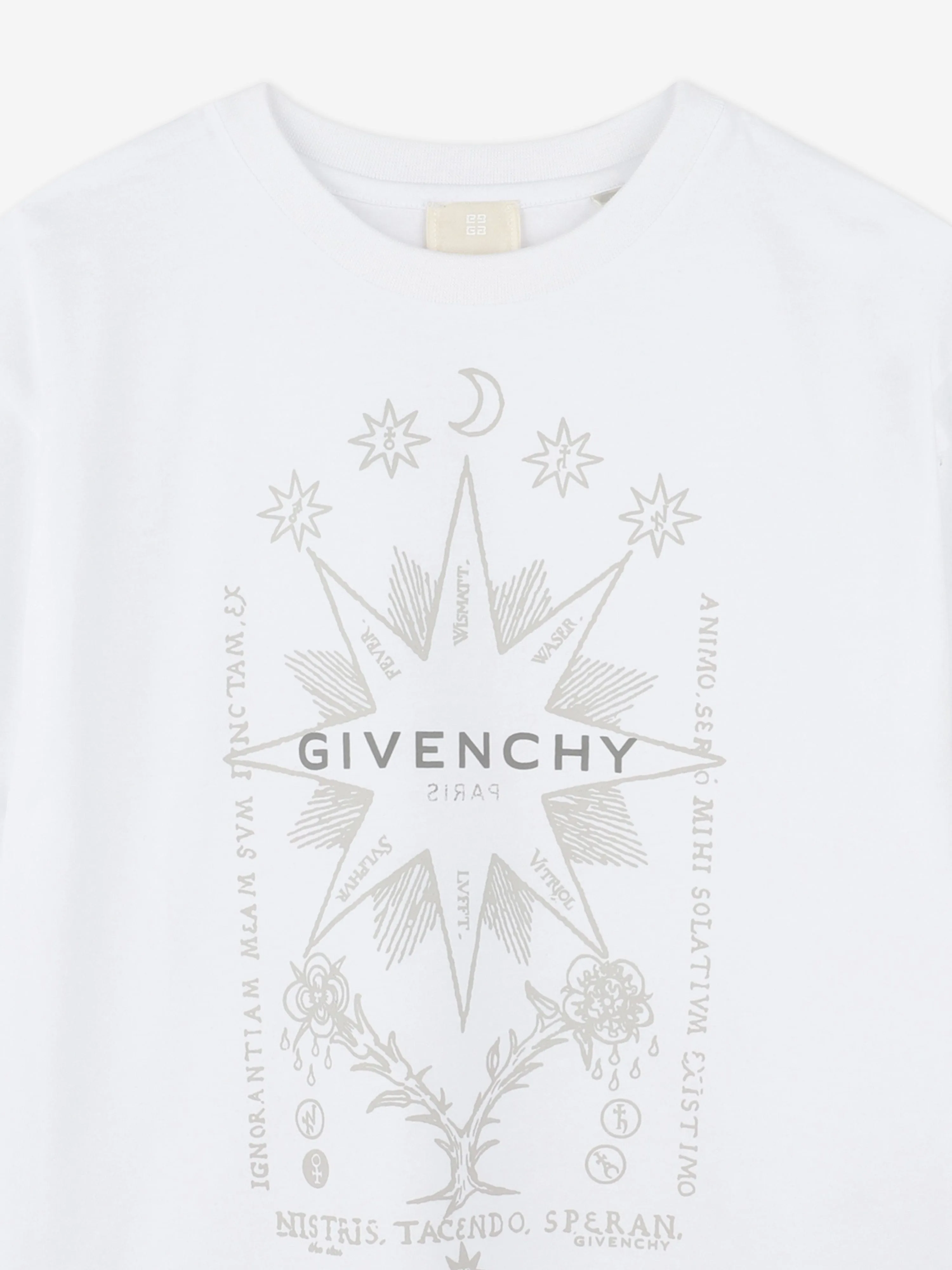 Boys Logo Print T-Shirt in White