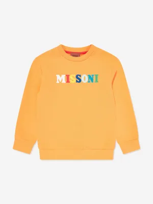 Boys Logo Sweatshirt in Orange