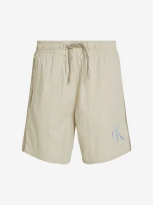 Boys Logo Swim Short in Ivory