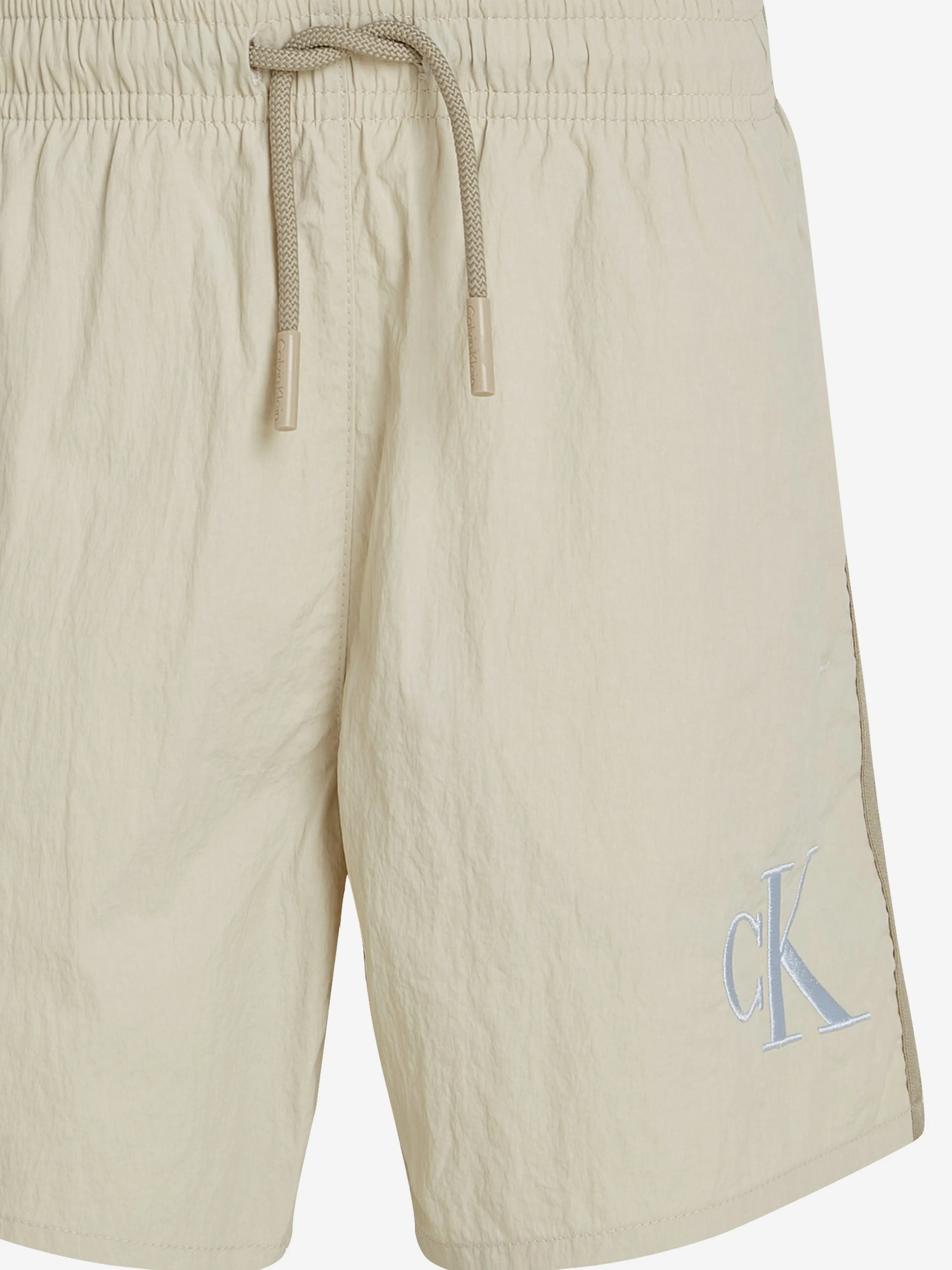 Boys Logo Swim Short in Ivory
