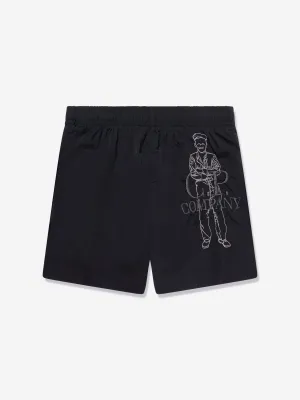 Boys Logo Swim Shorts in Black