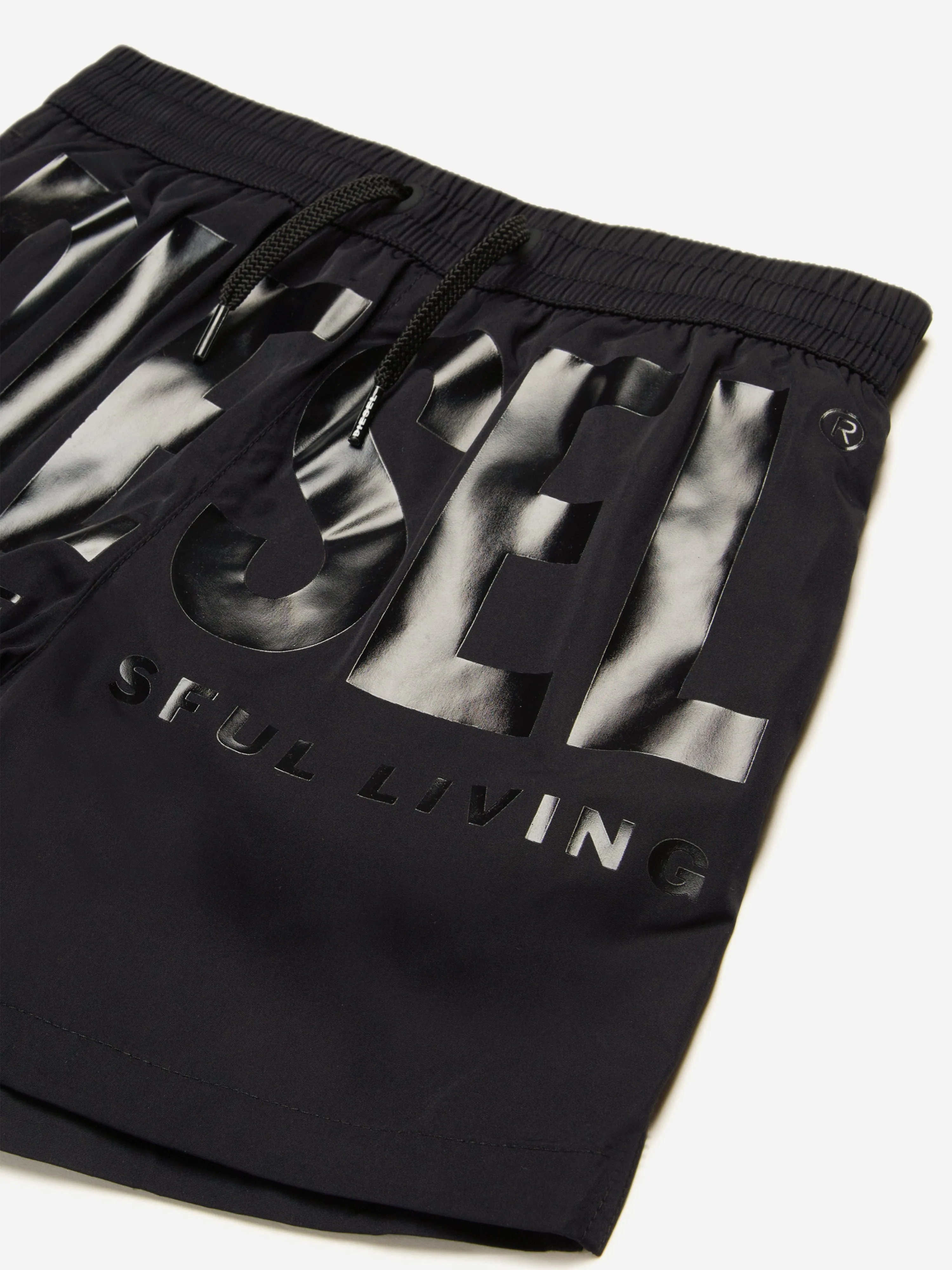 Boys Logo Swim Shorts in Black