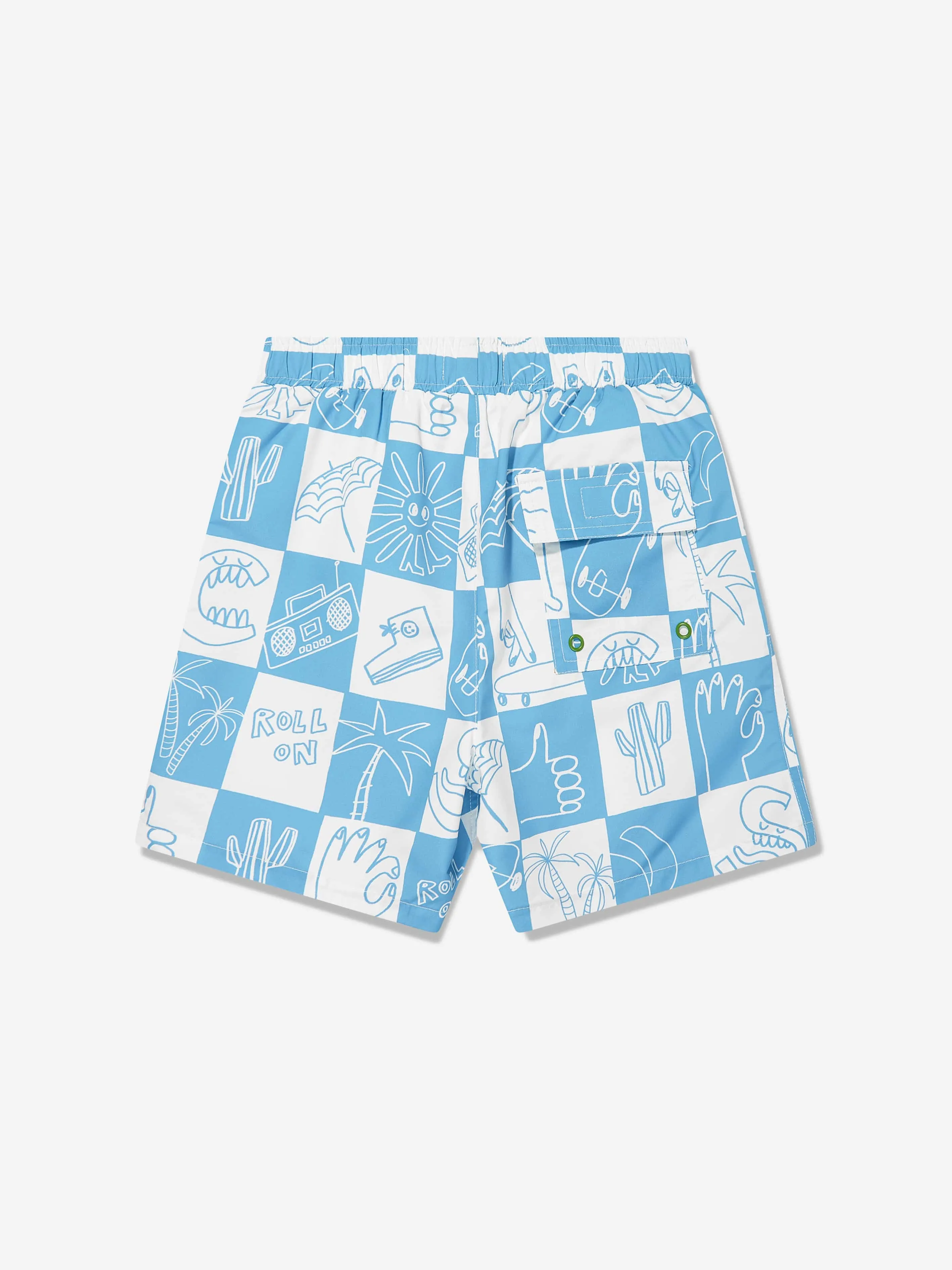 Boys Logo Swim Shorts in Blue