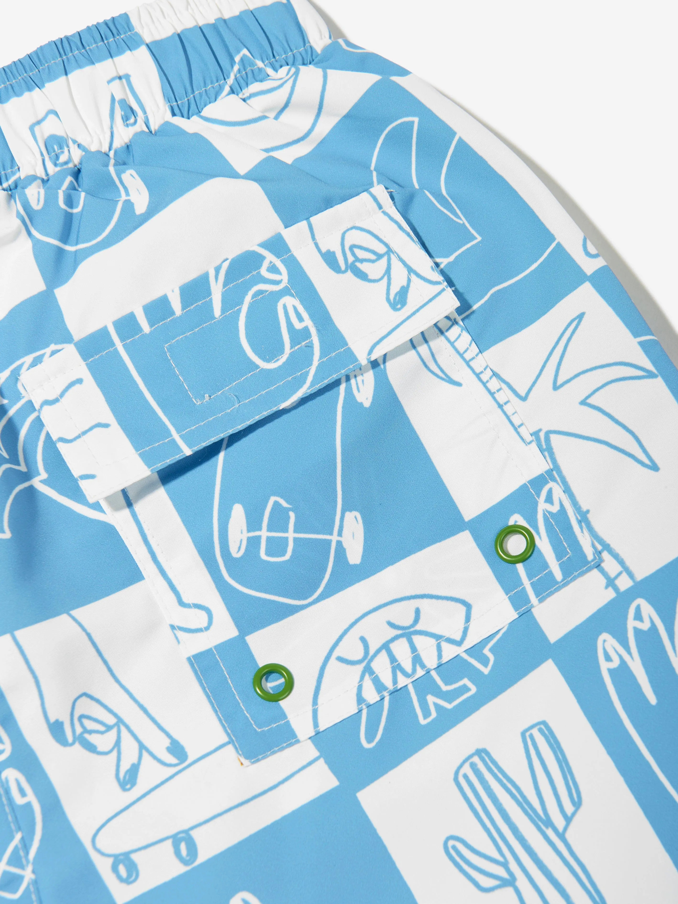 Boys Logo Swim Shorts in Blue