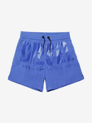 Boys Logo Swim Shorts in Blue