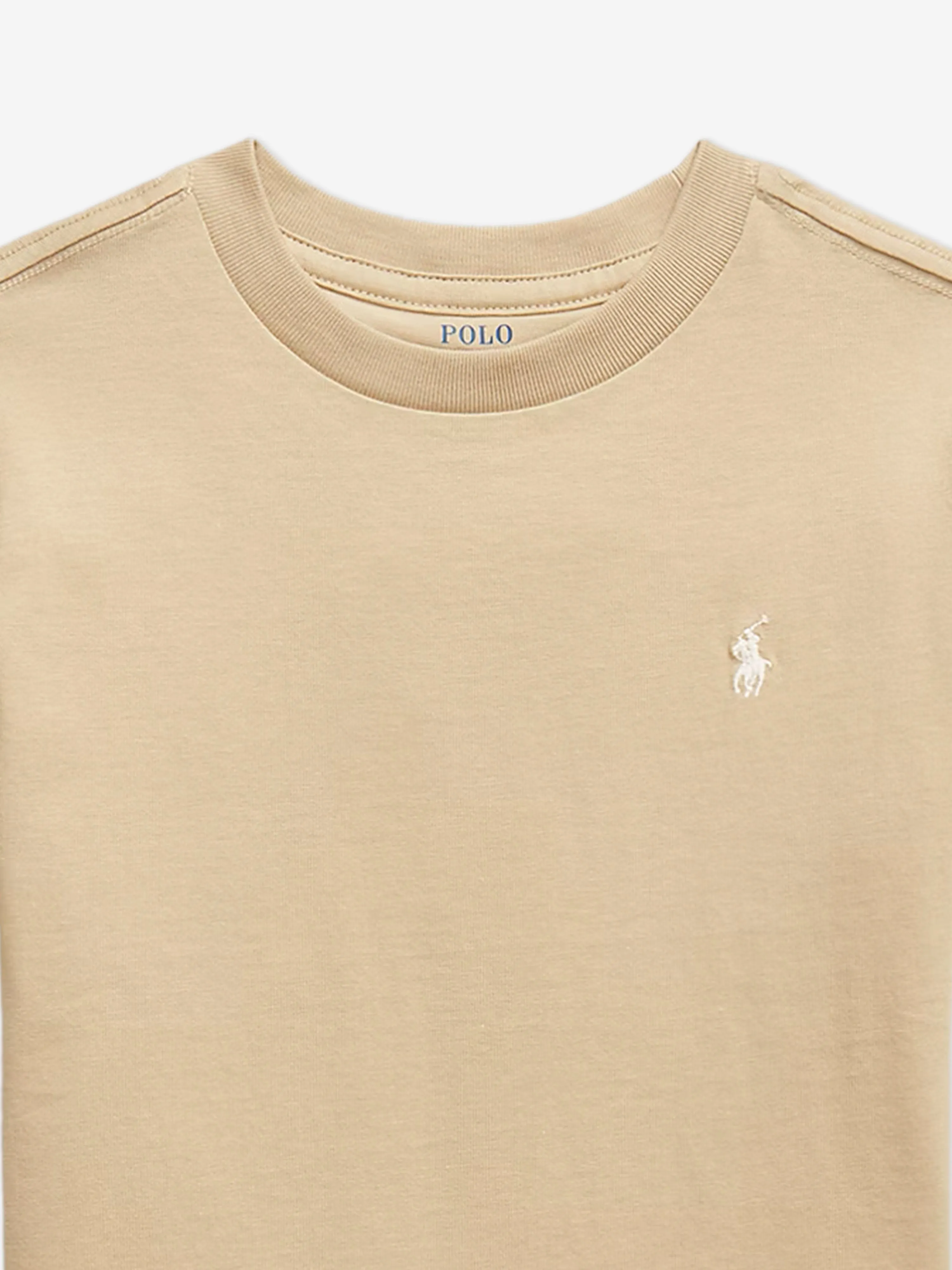 Boys Logo T-Shirt in Beige
