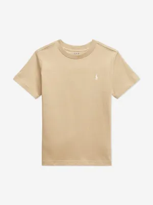 Boys Logo T-Shirt in Beige