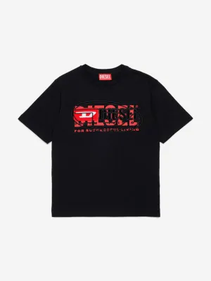 Boys Logo T-Shirt in Black