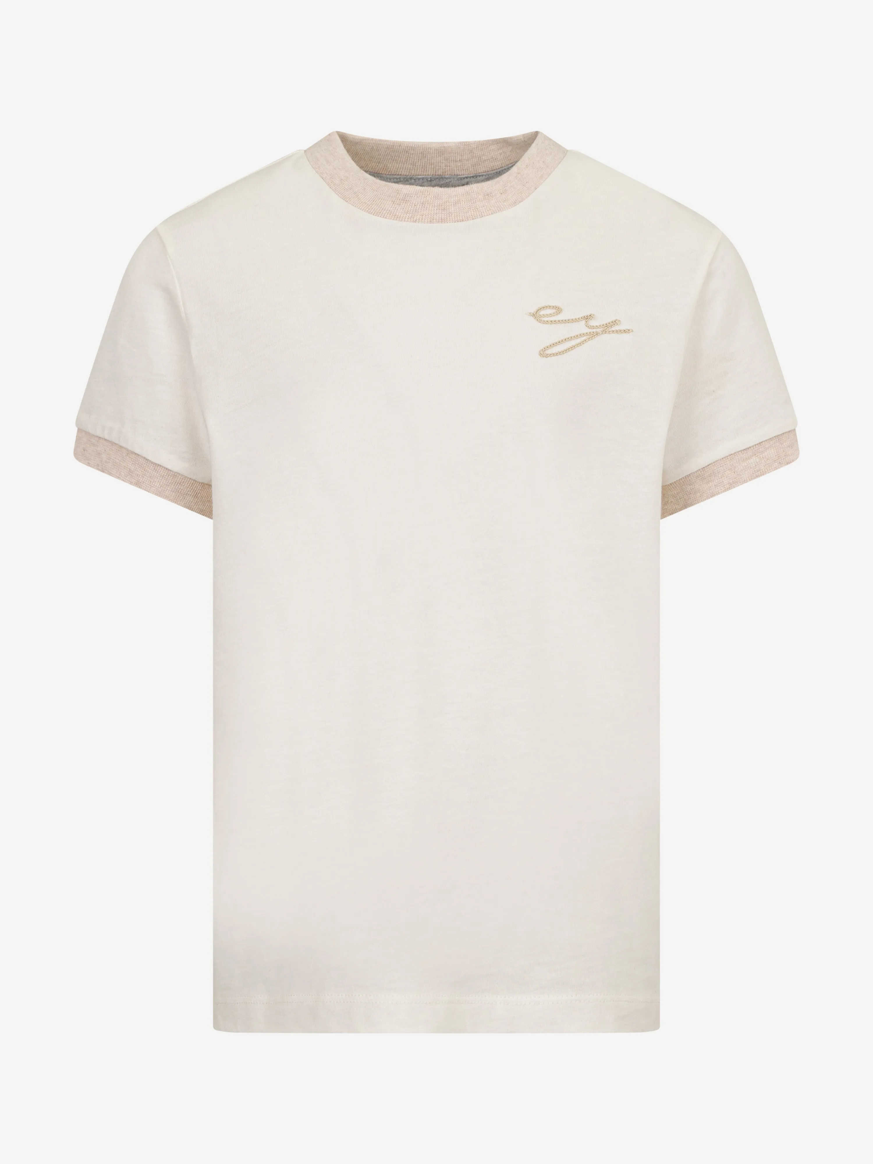 Boys Logo T-Shirt in Ivory
