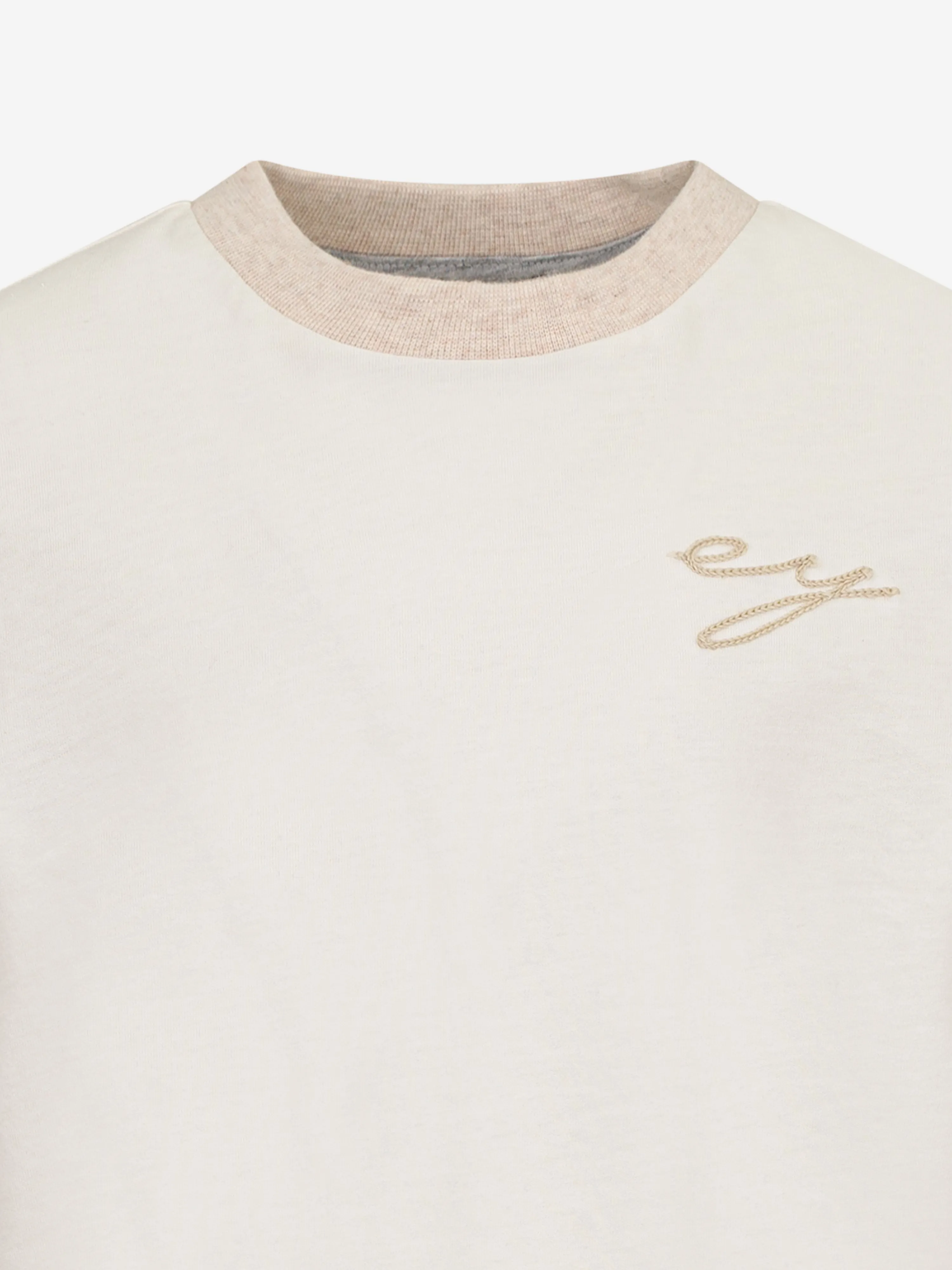 Boys Logo T-Shirt in Ivory
