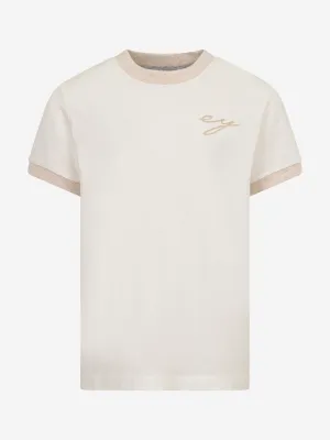 Boys Logo T-Shirt in Ivory