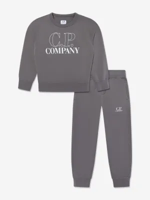 Boys Logo Tracksuit in Grey