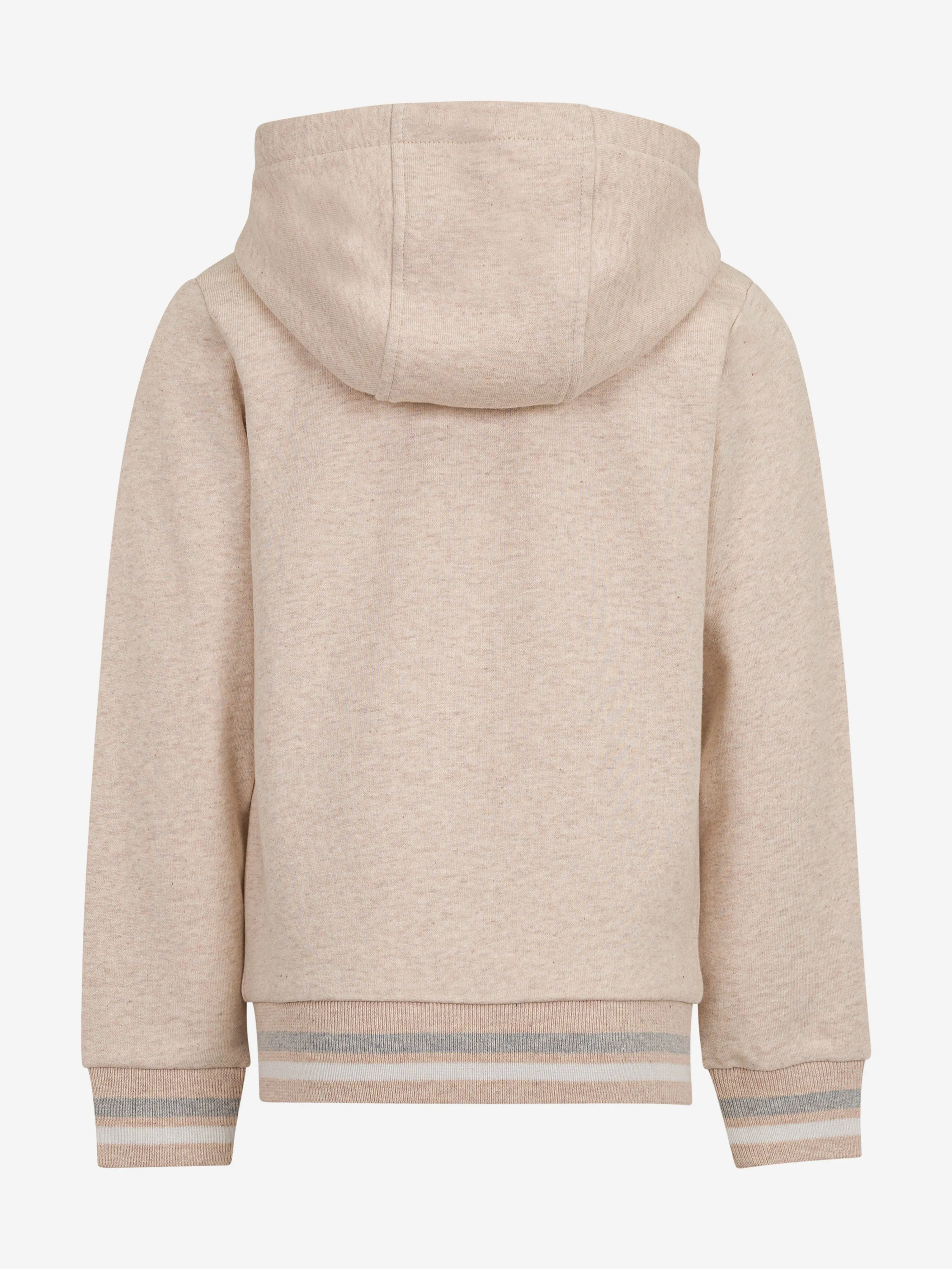 Boys Logo Zip Up Top in Beige