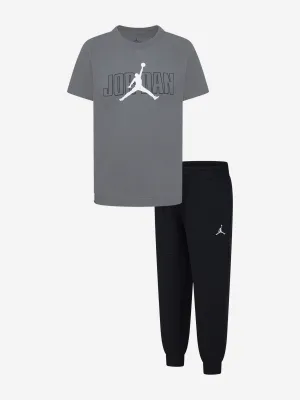 Boys MJ Sneaker School Pant Set in Black