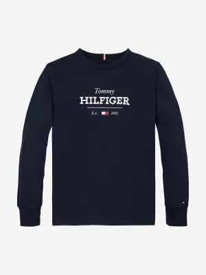 Boys Monotype 1985 Long Sleeve T-Shirt in Navy