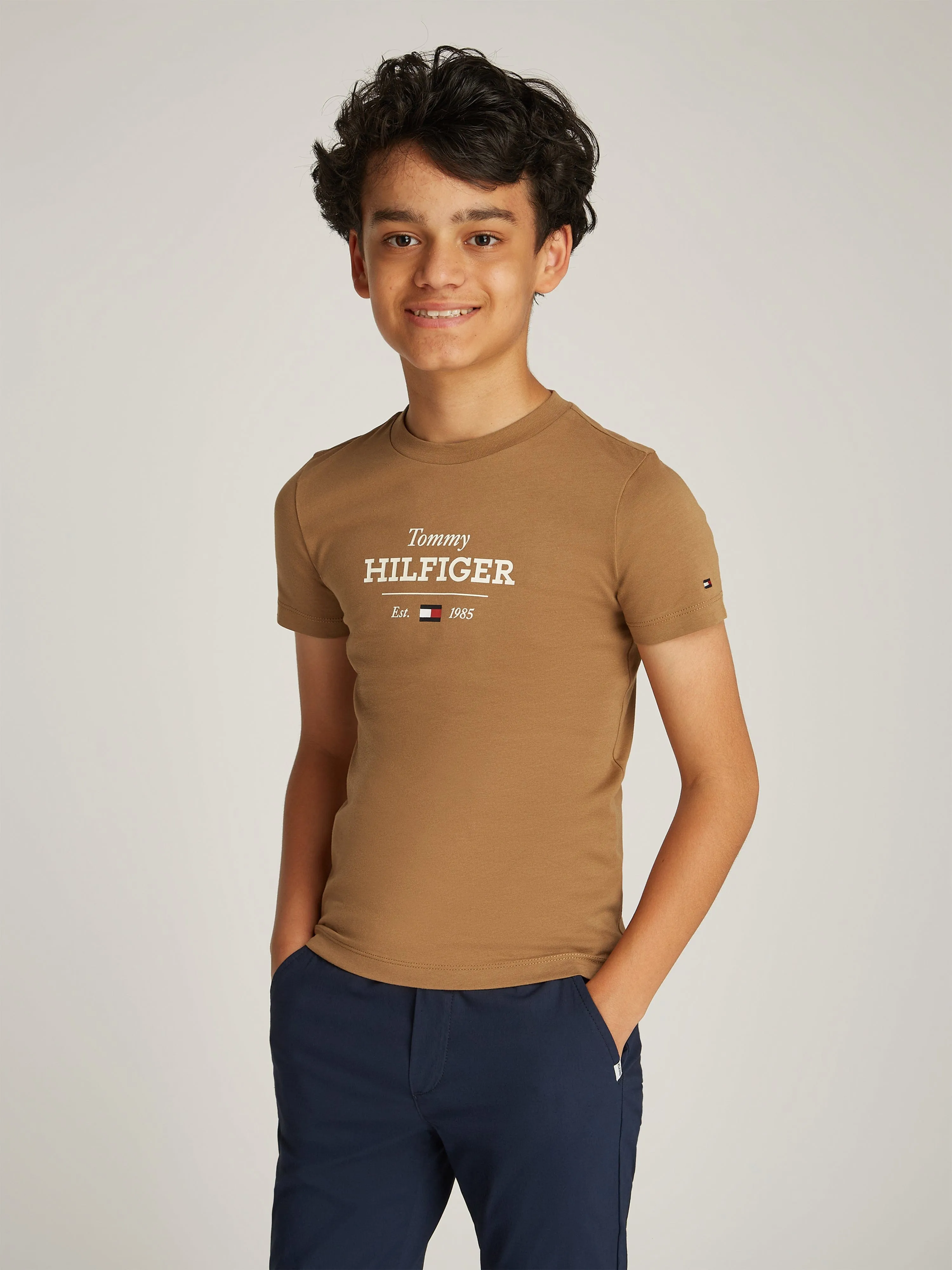 Boys Monotype 1985 Regular T-Shirt in Brown